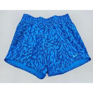 Nike One Girl's Size L Loose Fit Blue Athletic Shorts